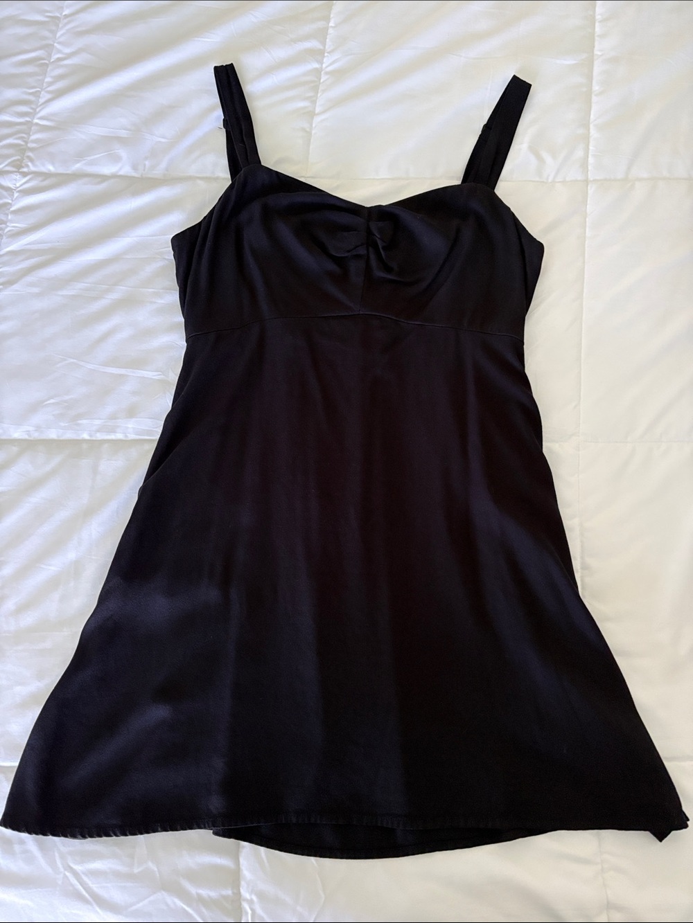 Old Navy Black Midi Dress with Sweetheart Bodice
